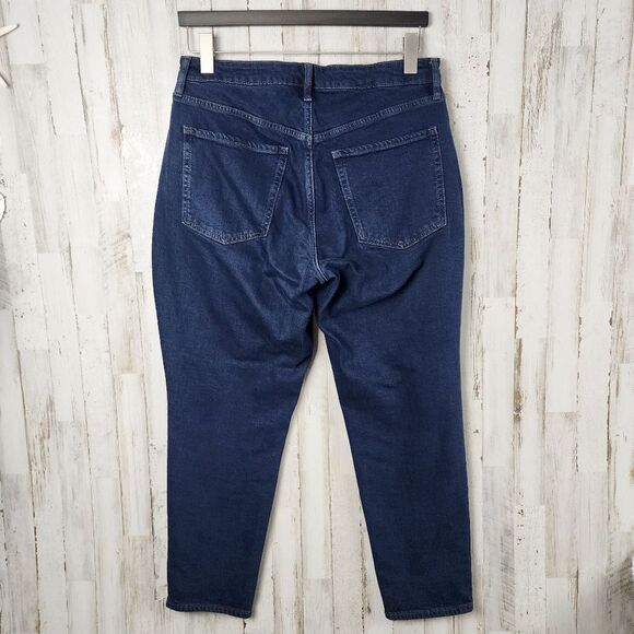 Old Navy High Rise O.G. Straight Denim Blue Jeans Size 14 - Picture 2 of 9